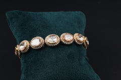 Single Line Polki Bracelet: Exquisite Jewelry by Khaitan Jewels