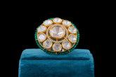 Round Kundan Stone Ring by Khaitan Jewels