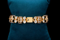 Radiant Ruby Polki Bracelet by Khaitan Jewels