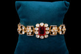 Radiant Ruby Polki Bracelet by Khaitan Jewels