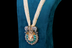 Silver Ganpati Pendant by Khaitan Jewels
