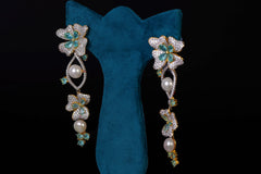 PetalLuxe Silver Earrings by Khaitan Jewels