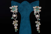 PetalLuxe Silver Earrings by Khaitan Jewels