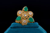 Colour Stone Kundan Ring By Khaitan Jewels