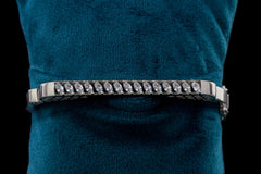 Sparkling Silver Diamond Bracelet by Khaitan Jewels