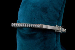 Sparkling Silver Diamond Bracelet by Khaitan Jewels