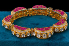 GleamKundan Silver Bracelet by Khaitan Jewels