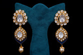 Golden Horizon Blue Earrings By Khaitan Jewels