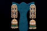 Polki Green Radiance Jhumkas by Khaitan Jewels
