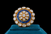 Blue Blossom Kundan Ring By Khaitan Jewels
