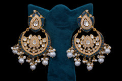Sapphire & Pearl Harmony Earrings by Khaitan Jewels