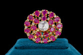 Blussing pink stone ring by Khaitan Jewels