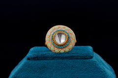 Radiant Mina Kundan Ring By Khaitan Jewels