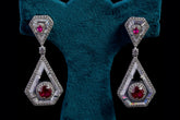 Diamond Frost Elegance Silver Earrings by Khaitan Jewels