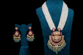 Timeless Grace: Kundan-Infused Pearl Necklace Set by Khaitan Jewels