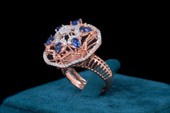 Celestial Blue Diamond Ring By Khaitan Jewels