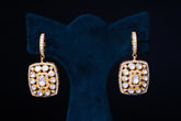 Silver Polki Dangle Earrings By Khaitan Jewels