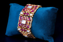 Regal Ruby and Polki Bracelet By Khaitan Jewels