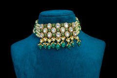 Panna Polki Luxe Necklace Set By Khaitan Jewels