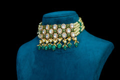 Panna Polki Luxe Necklace Set By Khaitan Jewels