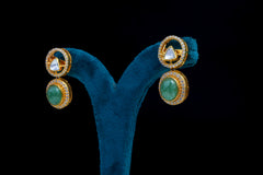 Emerald Radiance Pendant Set By Khaitan Jewels