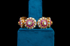 Royal Ruby Polki Bangle Bracelet by Khaitan Jewels