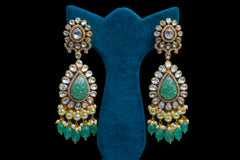 Kundan Choker with Emerald Drops By Khaitan Jewels