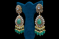 Kundan Choker with Emerald Drops By Khaitan Jewels