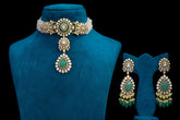Kundan Choker with Emerald Drops By Khaitan Jewels
