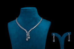 Starlit Vine Diamond Necklace Set By Khaitan Jewels