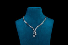Starlit Vine Diamond Necklace Set By Khaitan Jewels