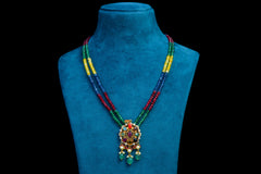 Navratna Polki Glow Necklace Set By Khaitan Jewels
