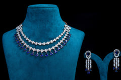 Sapphire Mist Necklace Set By Khaitan Jewels