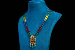 Navratna Polki Glow Necklace Set By Khaitan Jewels