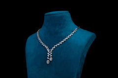 Starlit Vine Diamond Necklace Set By Khaitan Jewels