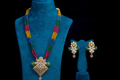 Mor Pankh Ratna Polki Necklace Set By Khaitan Jewels