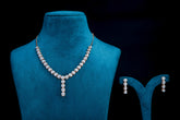 Frozen Bloom Diamond Necklace Set By Khaitan Jewels
