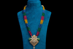 Mor Pankh Ratna Polki Necklace Set By Khaitan Jewels