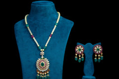Panna Ruby Radiance Necklace Set By Khaitan Jewels