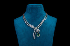 Evergreen Glow Diamond Necklace Set By Khaitan Jewels