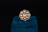 Radiant Bloom Polki Cocktail Ring By Khaitan Jewels
