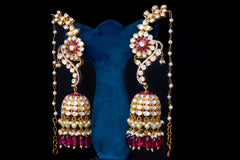 Radiance Royale Polki Maang Earrings By Khaitan Jewels
