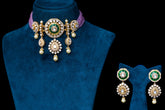 Blush Emerald Polki Set By Khaitan Jewels