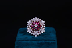 Floral Ember Ring By Khaitan Jewels