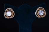Versatile Detachable Polki Silver Earrings By Khaitan Jewels
