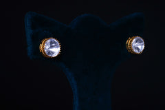 Versatile Detachable Polki Silver Earrings By Khaitan Jewels