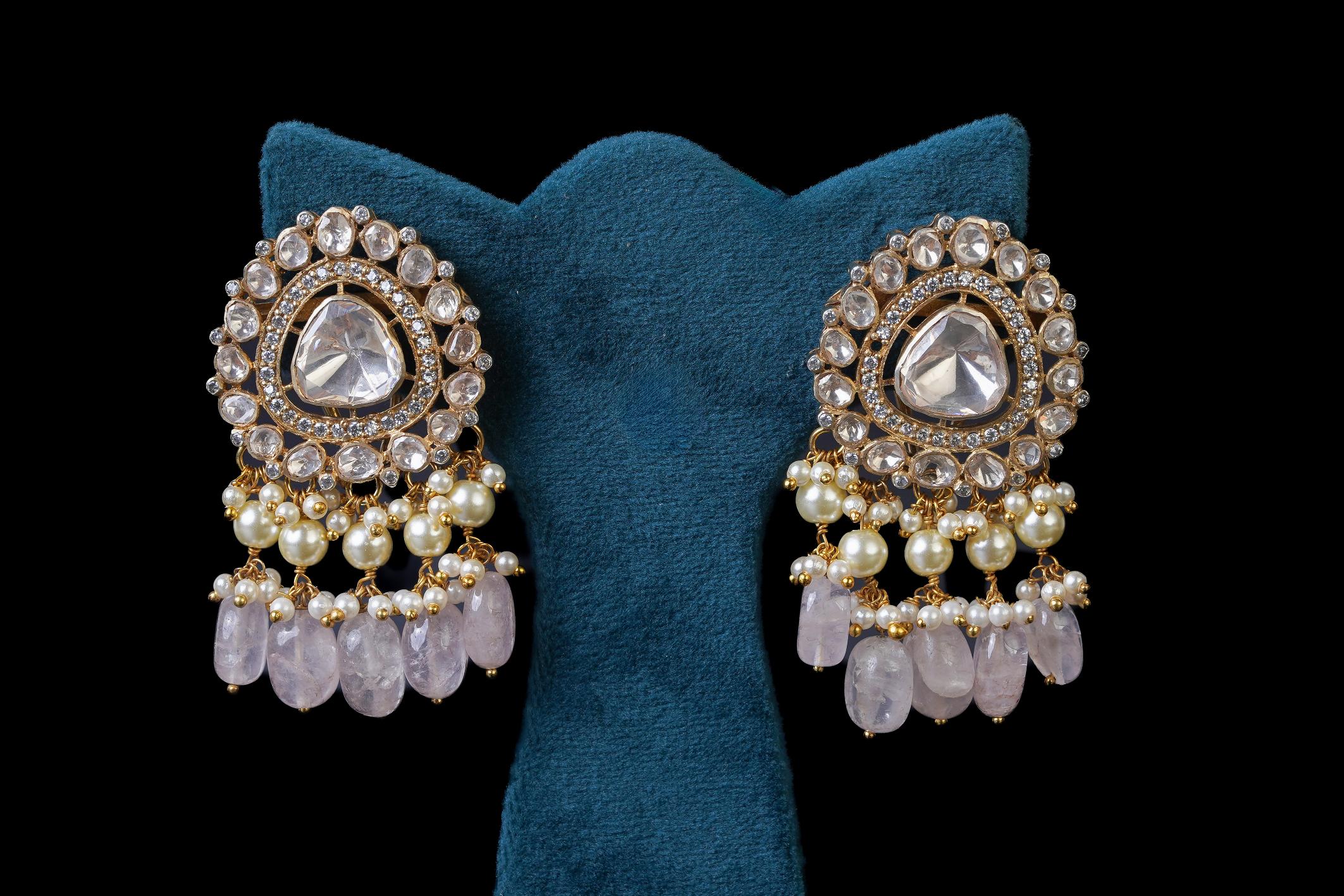 Pink Choker Necklace Set: Elegant Jewelry by Khaitan Jewels