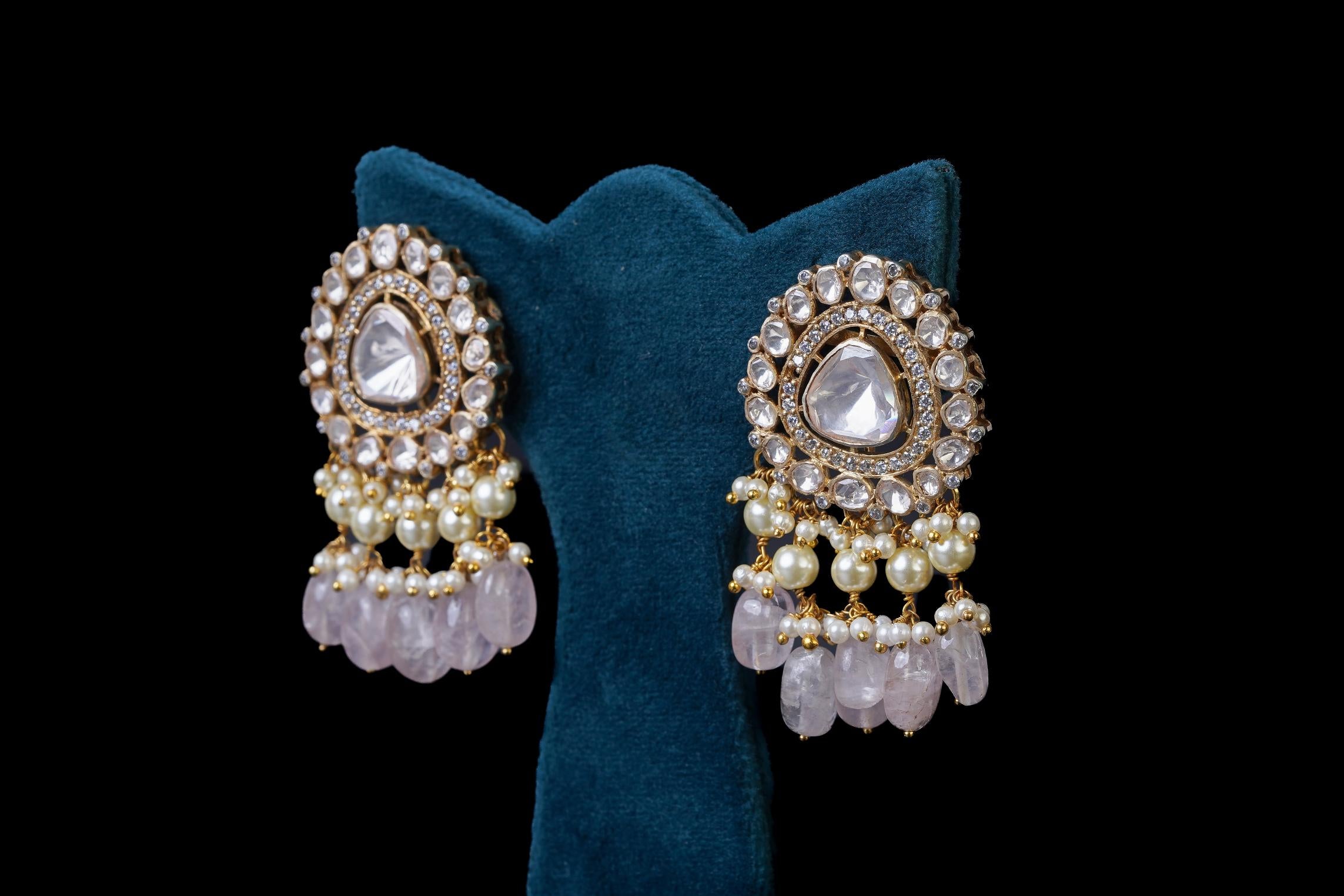 Pink Choker Necklace Set: Elegant Jewelry by Khaitan Jewels