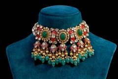Majestic Kundan Silver Necklace by Khaitan Jewels