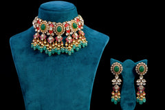 Majestic Kundan Silver Necklace by Khaitan Jewels